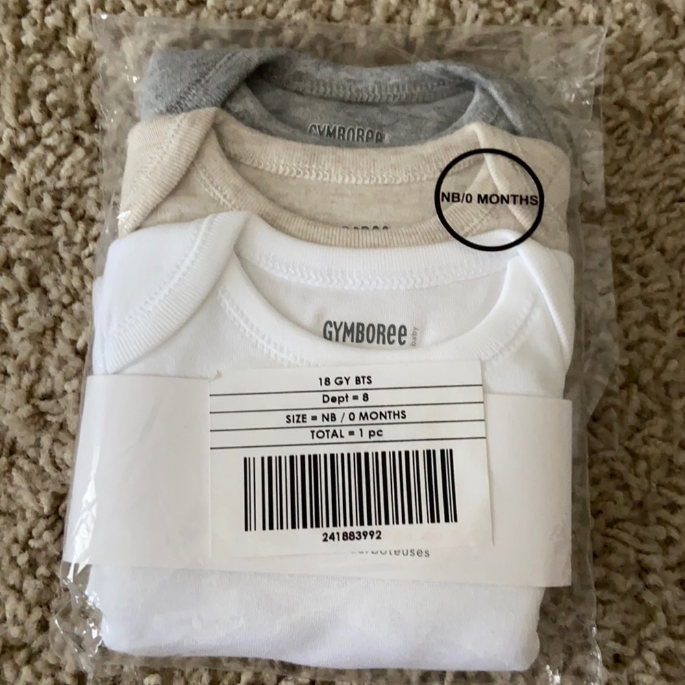 Set of 3 newborn onesies